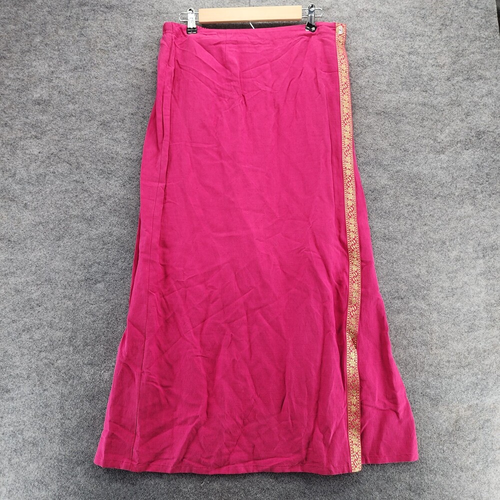 David Dart Skirt Womens Large Wrap Pink Maxi